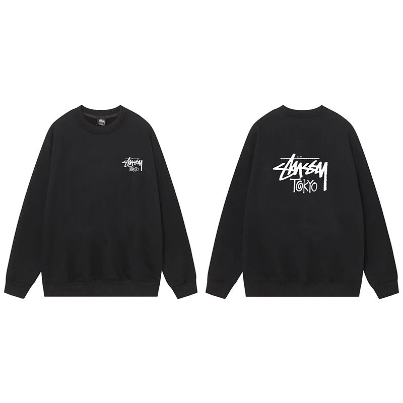 Stussy Graphic Crewneck Sweatshirt 8 Ball Dice Street Casual Pullover