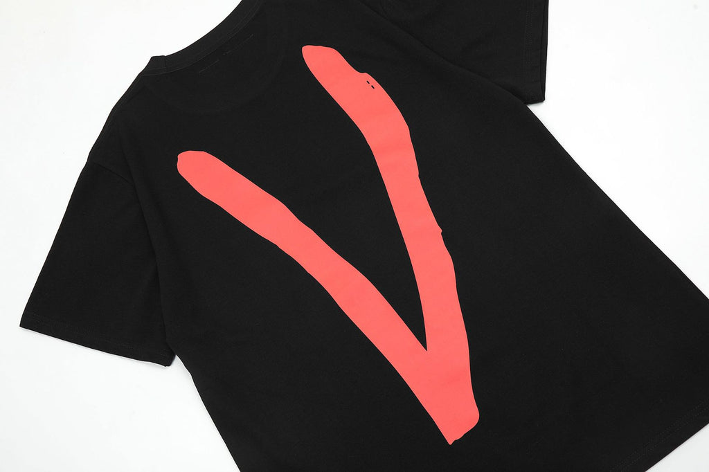 Vlone Big V Letter Graphic Short Sleeve Tee Streetwear Unisex