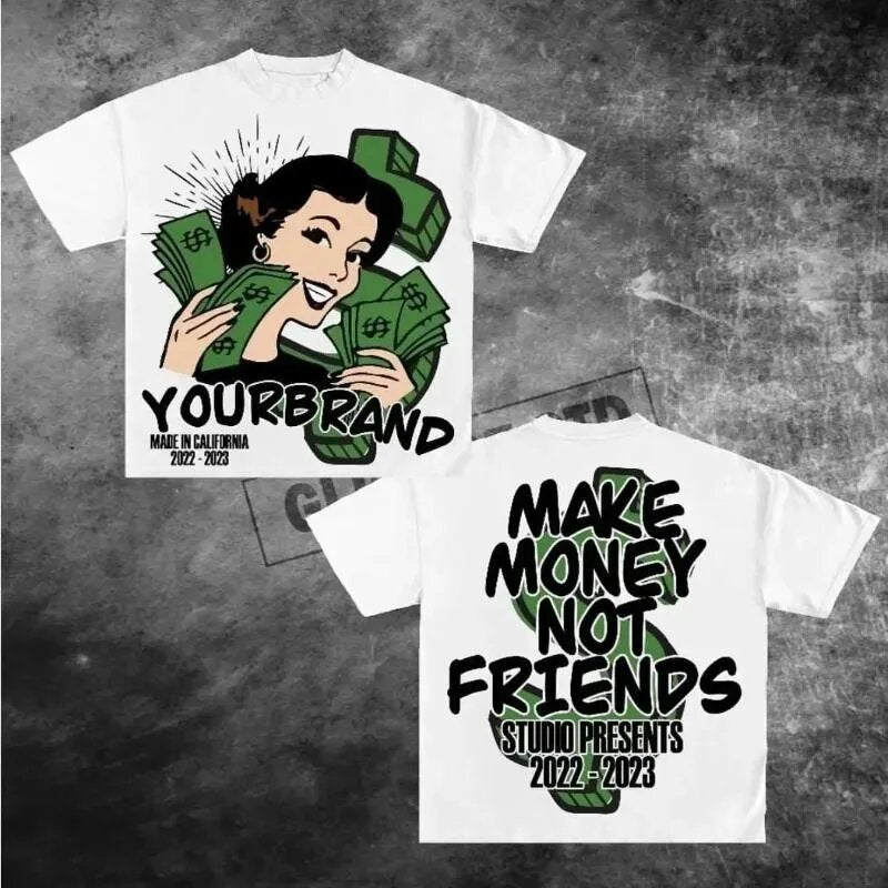 Y2K Streetwear & Gothic Graphic Unisex Oversized Cotton Tee