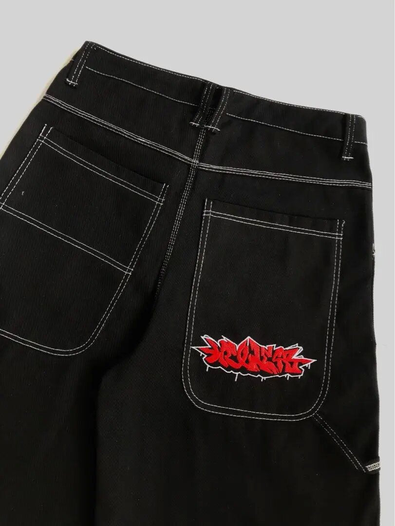Polar Broken Promises Jaded London Style Y2K Baggy Denim Jort Shorts
