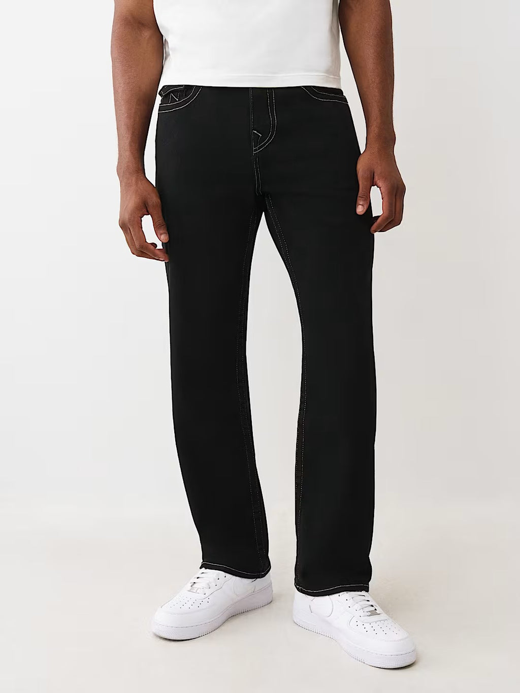 True Religion Letter Embroidery Bobby Baggy Jeans Men Y2K