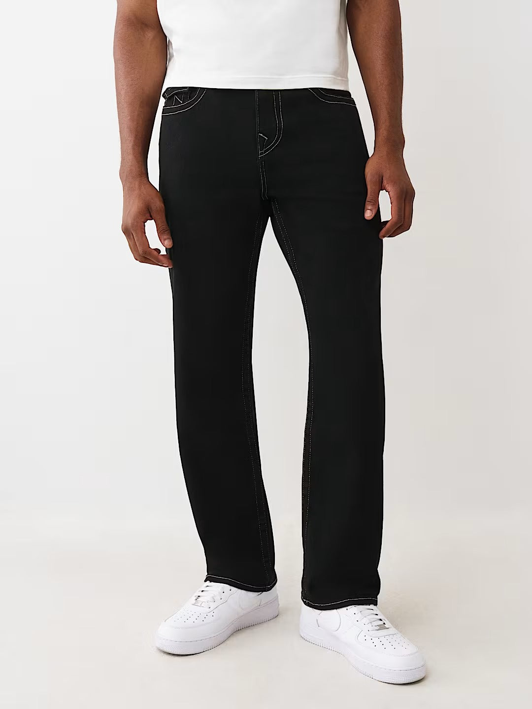 True Religion Letter Embroidery Bobby Baggy Jeans Men Y2K