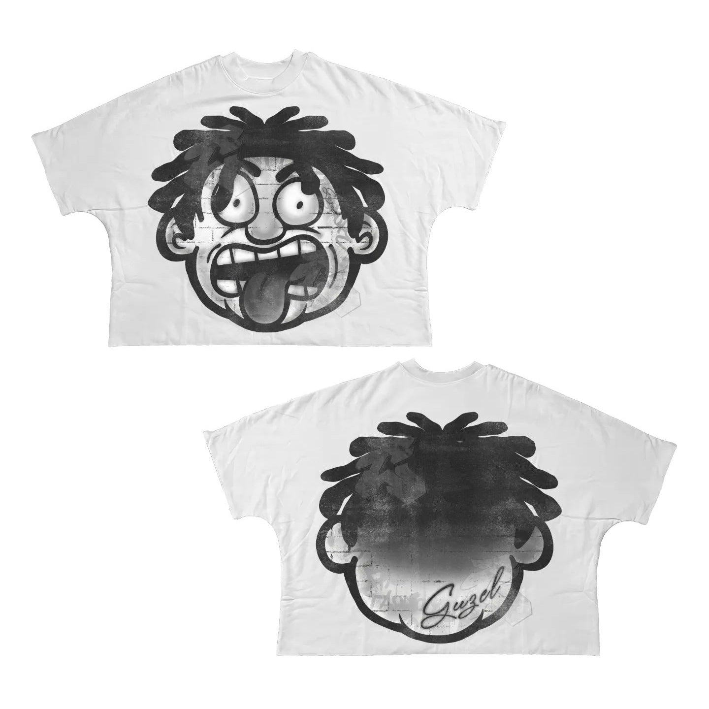 Y2K Hip-Hop-Cartoon-Charakter-Grafik Unisex Oversized Streetwear Baumwoll-T-Shirt