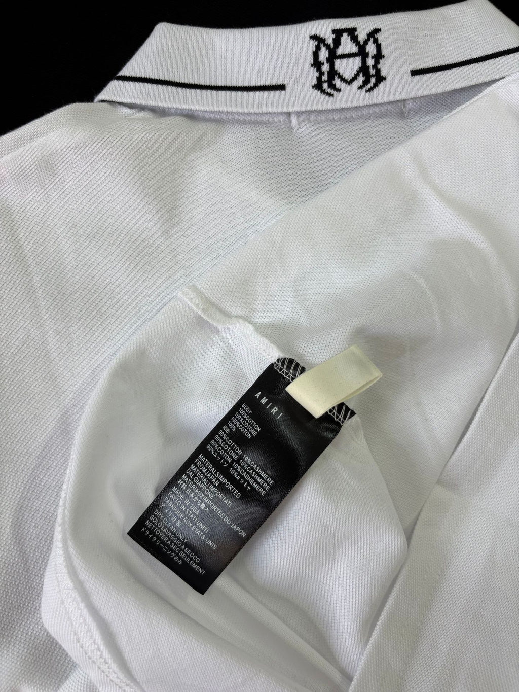 Amiri Embroidery Letter Loose Short Sleeve Polo Shirt Unisex