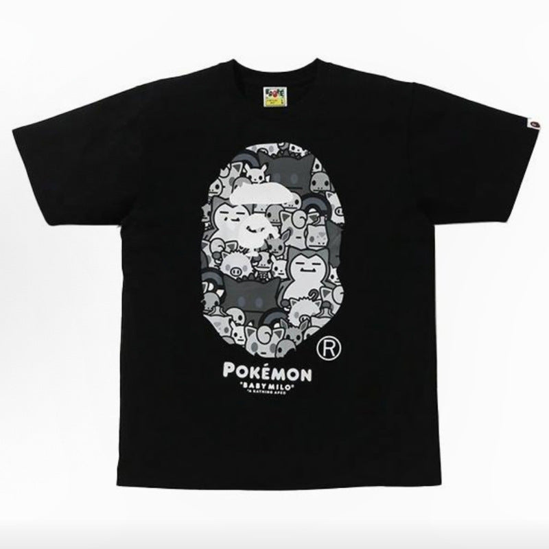BAPE Ape Head Camo Shark Print Crew Neck Short Sleeve T‑Shirt Unisex