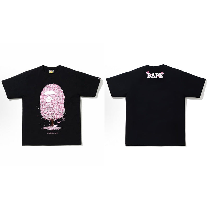 BAPE Ape Head Camo Shark Print Crew Neck Short Sleeve T‑Shirt Unisex