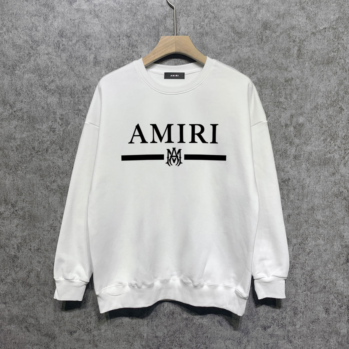 Amiri MA Bar Crewneck Sweatshirt Logo Print Street Pullover