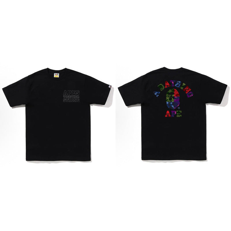 BAPE Ape Head Shark Print Loose Casual Unisex Short Sleeve T-Shirt