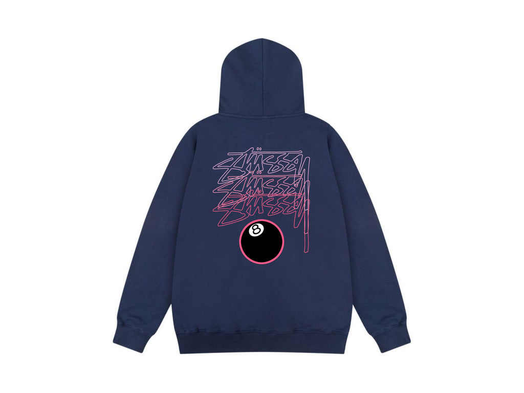 Stussy Zip Up Hoodie Multi Graphic Letter Print Streetwear Jacket