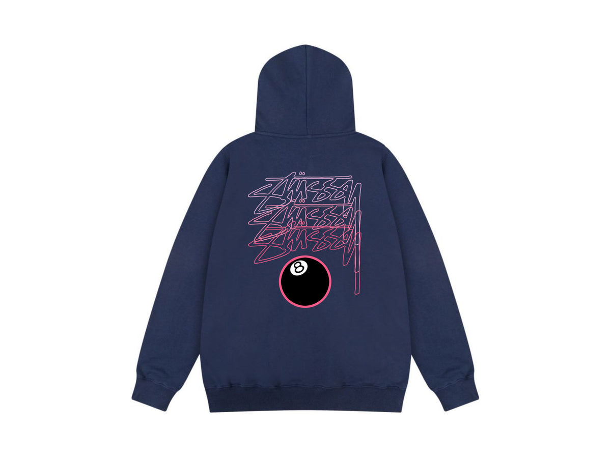 Stussy Zip Up Hoodie Multi Graphic Letter Print Streetwear Jacket
