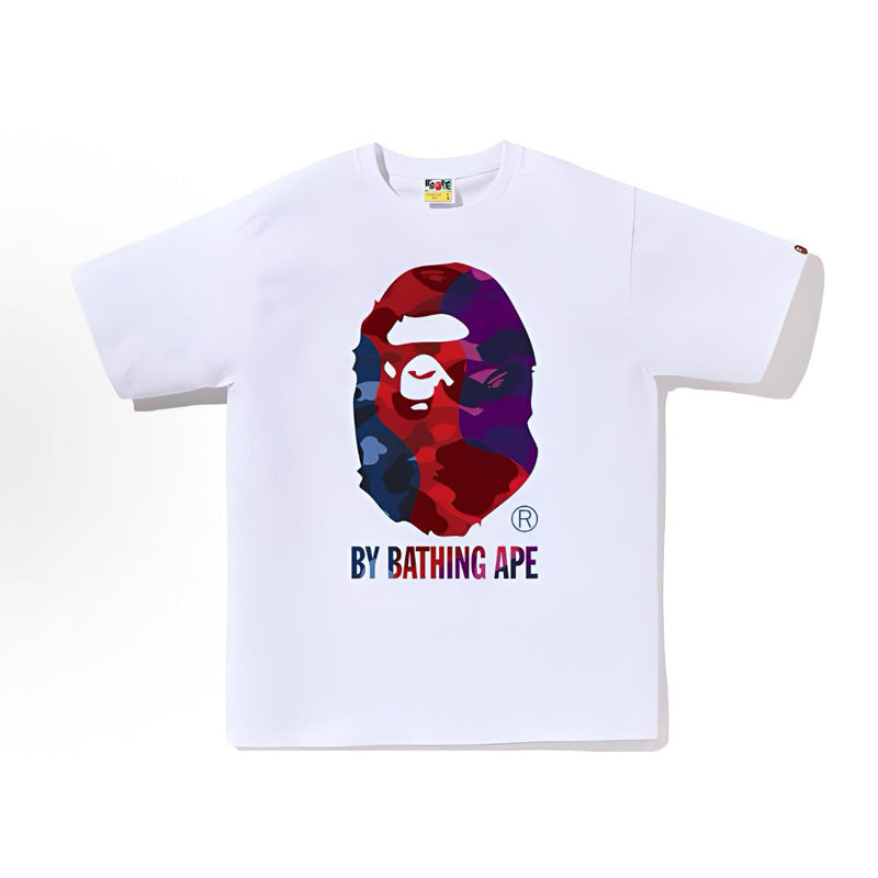 BAPE Ape Head Shark Print Unisex Casual T-Shirt