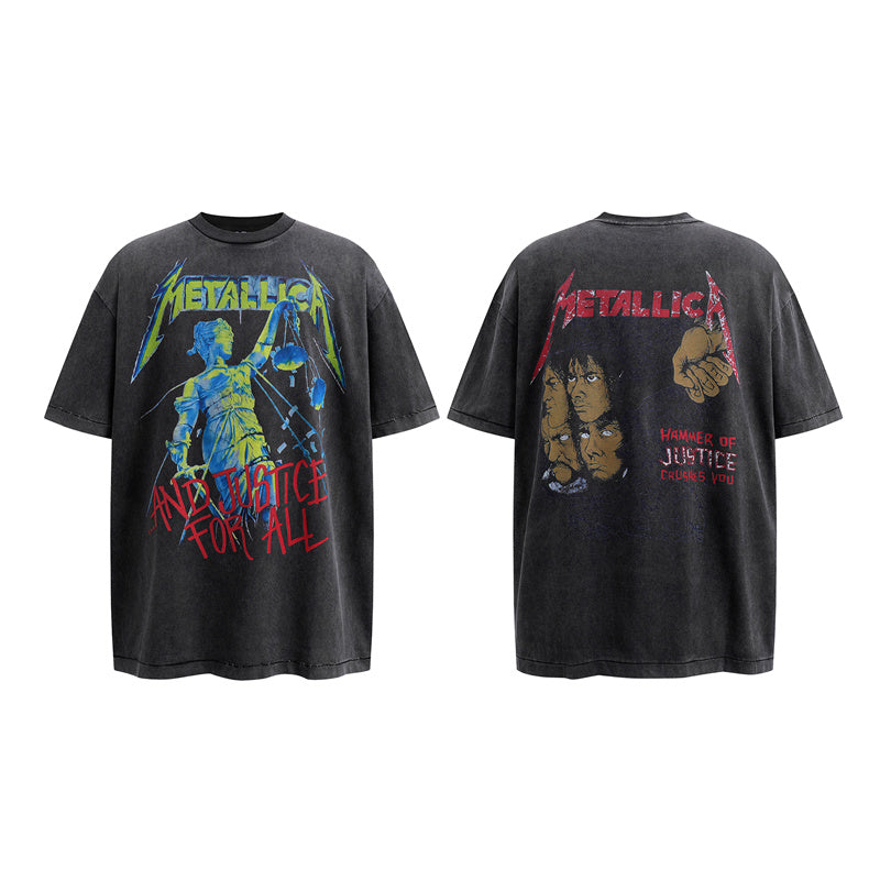 Saint Michael Vintage Washed Distressed Hole Loose Streetwear T-Shirt
