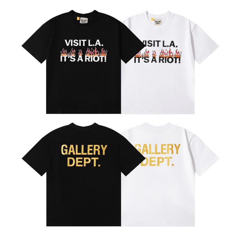 Gallery Dept Classic Logo Slogan Crew Neck Short Sleeve T‑Shirt Unisex