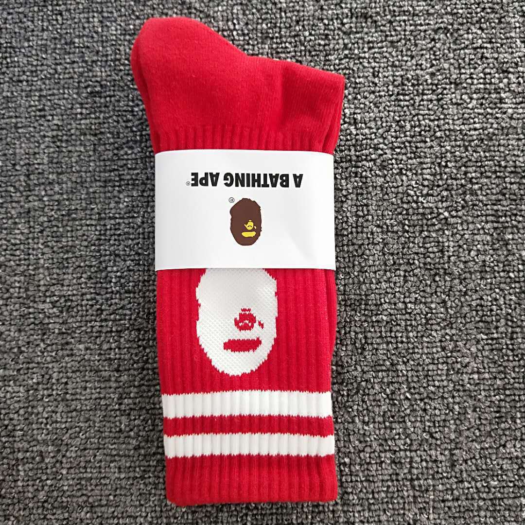 BAPE Ape Head Crew Socks Multi Graphic Prints