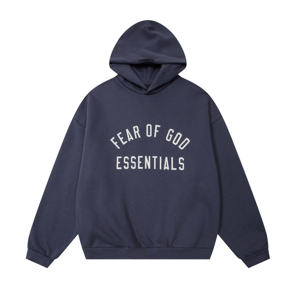 Fear Of God Essentials Flocked Letter Pullover Fleece Hoodie Unisex