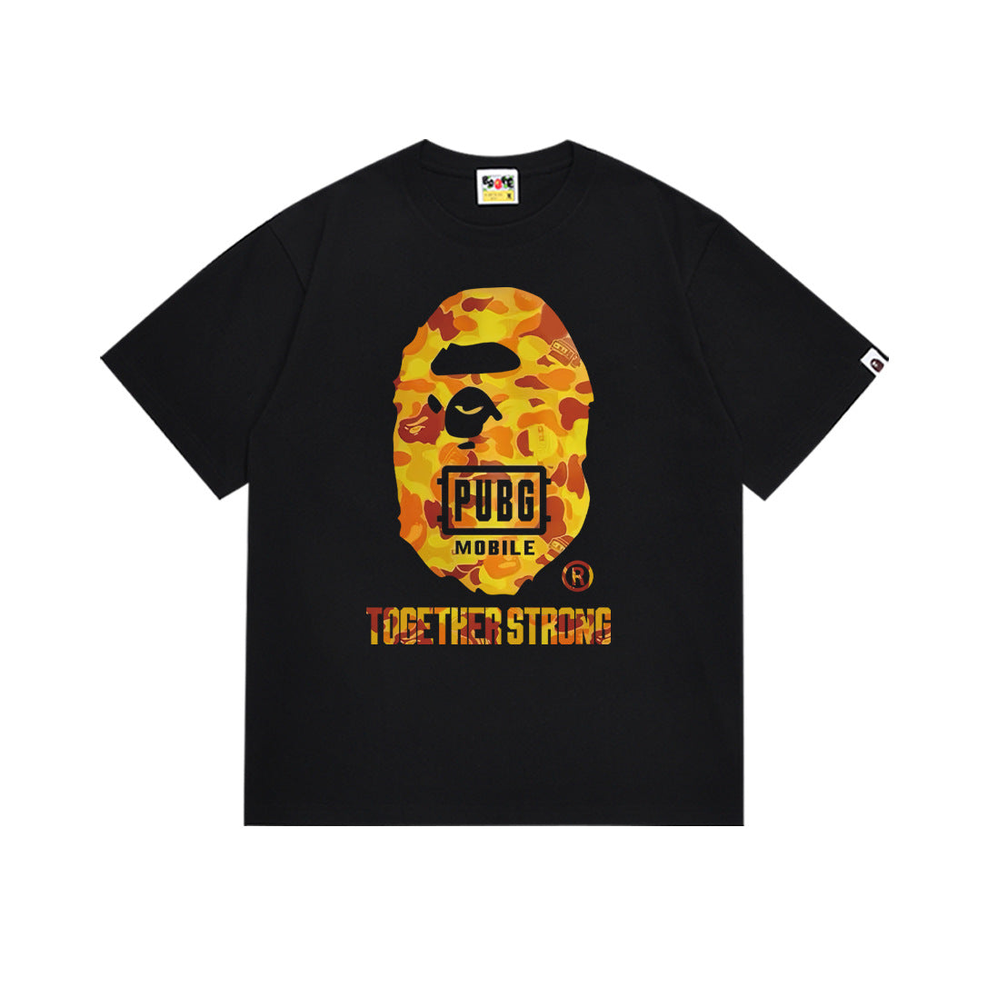 Bape Camo Ape Head Multi‑Color Crew Neck Streetwear Tee Unisex