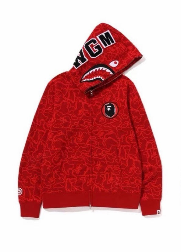 BAPE 30th Anniv Line Camo Shark Full Zip Hoodie