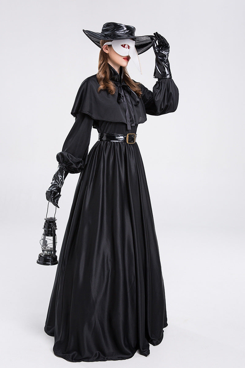 Halloween Men & Women Plague Doctor Cosplay Medieval Couple Party Sets