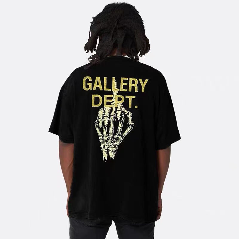 Gallery Dept Classic Logo Slogan Crew Neck Short Sleeve T‑Shirt Unisex