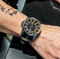 12 Round Table Knights Men Watch 3D Skeleton Dial Quartz Wrist Watch