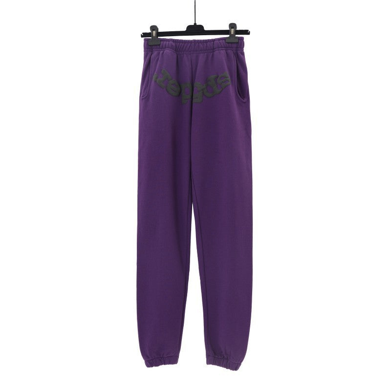 Sp5der Foam Print Spider Web Hoodie Sweatshirt Jogger Pants Set