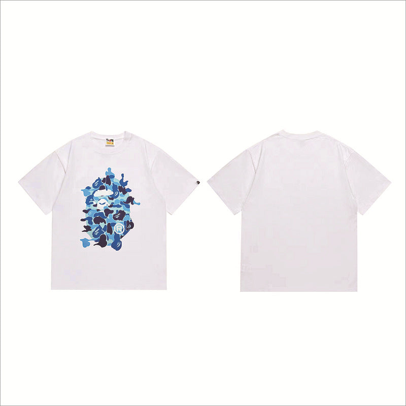 Bape Sakura Floral Graphic Oversized Tee Streetwear Unisex