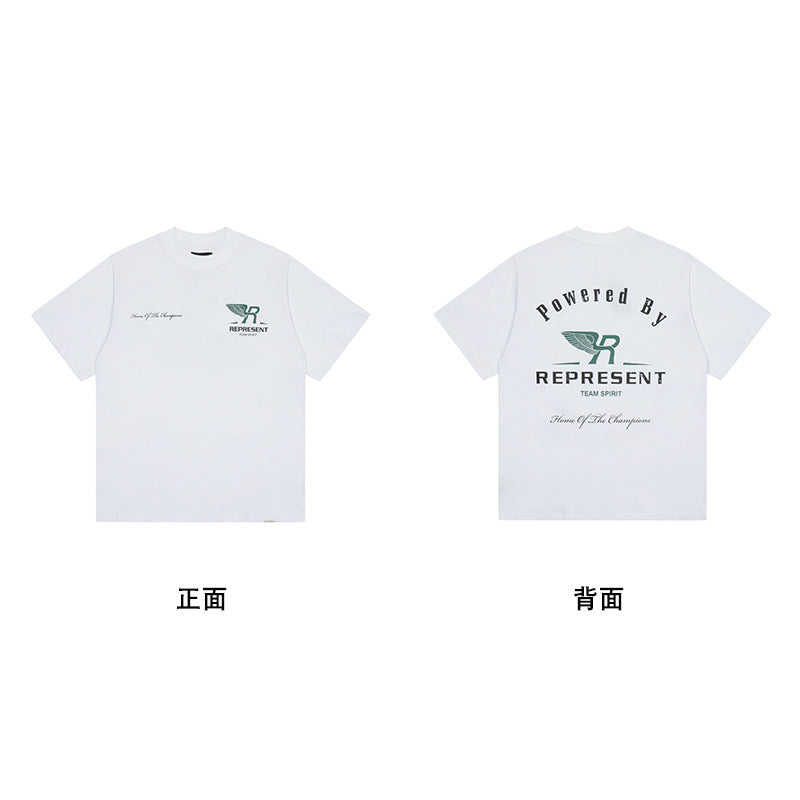 Represent Shark Washed Graphic Oversized Tee Streetwear Unisex