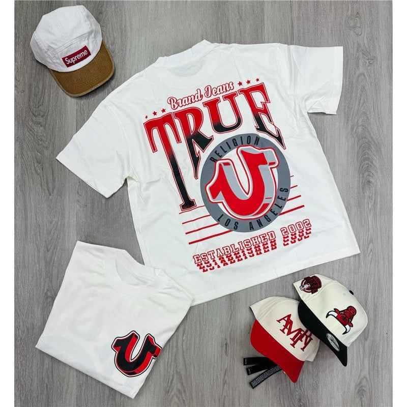 True Religion Horseshoe Graphic Cotton Short Sleeve Tee