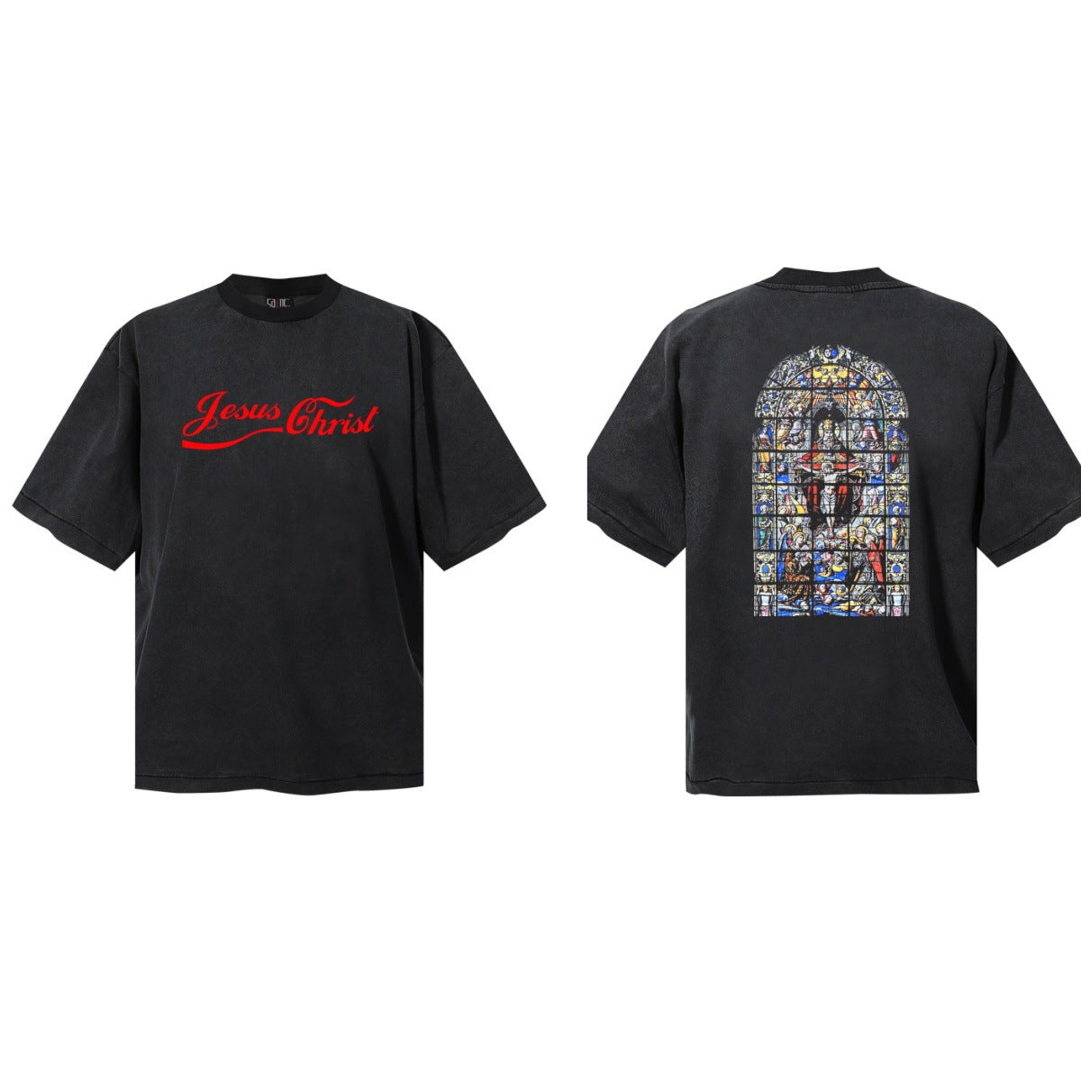 Saint Michael Vintage Washed Graphic Print Loose Streetwear T-Shirt