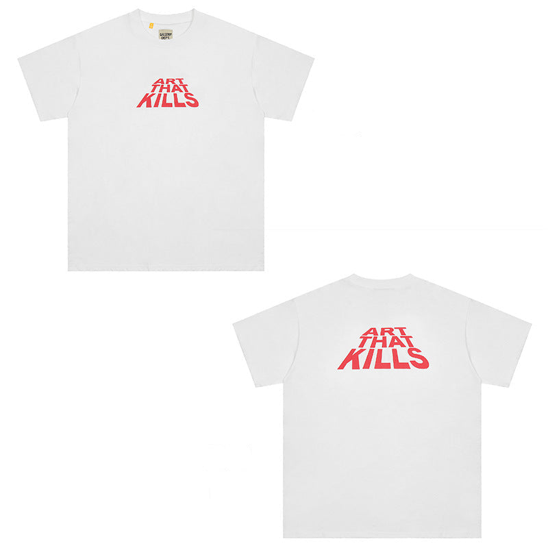 Gallery Dept Vintage Print Loose Short Sleeve Streetwear T-Shirt
