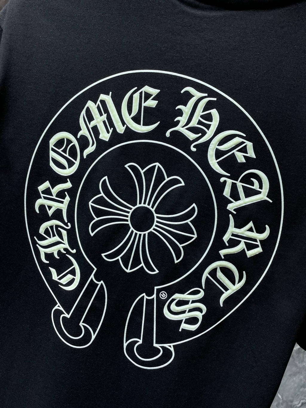 Chrome Hearts Horseshoe Sanskrit Glow In Dark Short Sleeve Tee Unisex