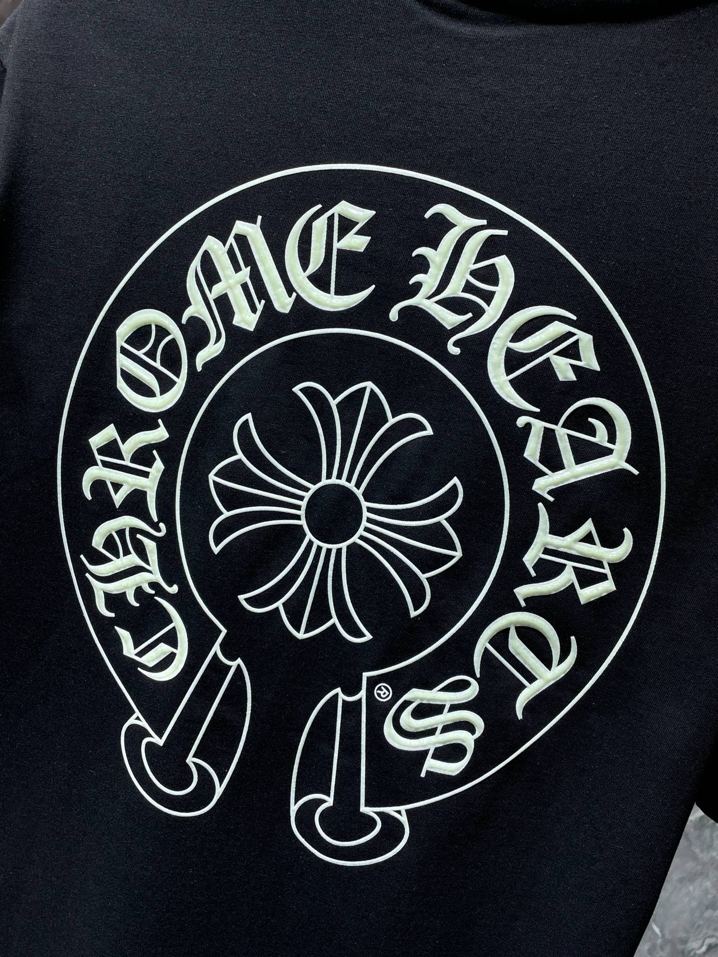 Chrome Hearts Horseshoe Sanskrit Glow In Dark Short Sleeve Tee Unisex
