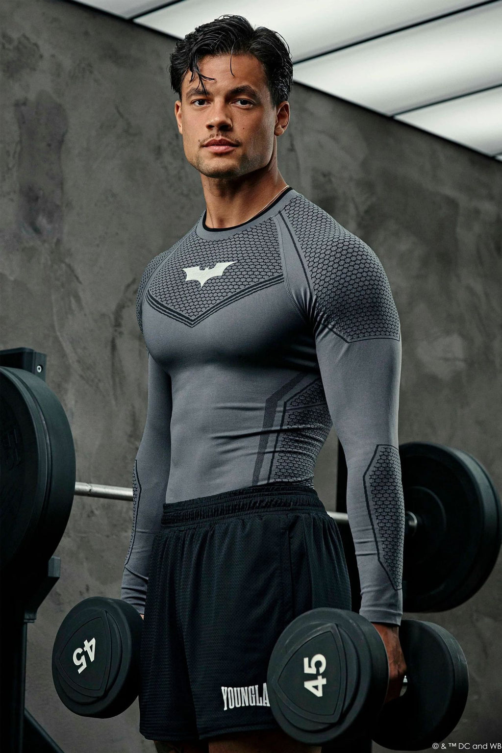 YOUNGLA 8004 Batman Compression Longsleeves