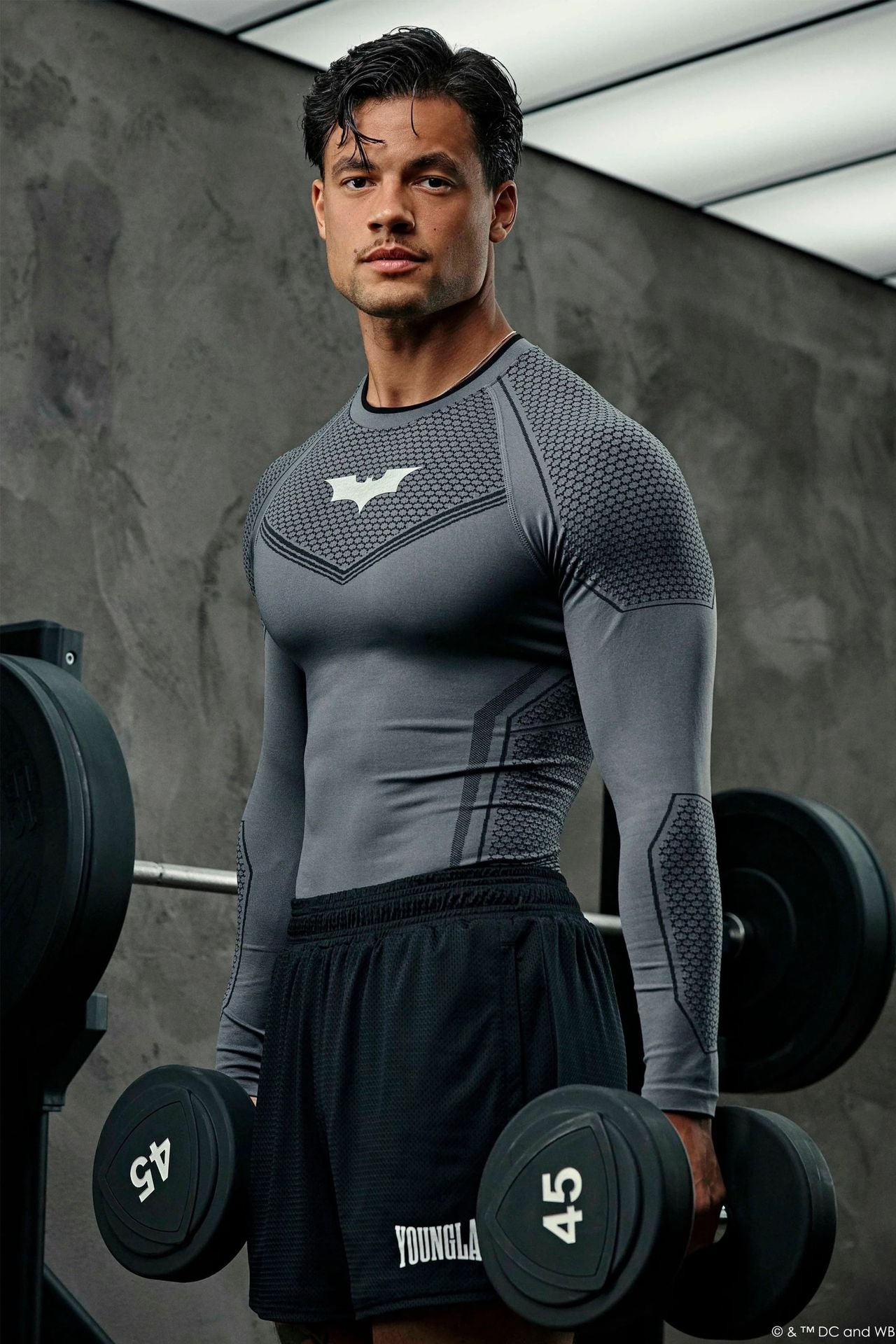 YOUNGLA 8004 Batman Compression Longsleeves