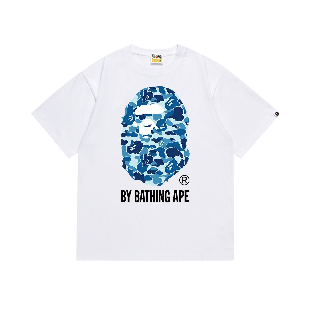 Bape Multi‑Camo Ape Head Graphic Oversized Tee Streetwear Unisex