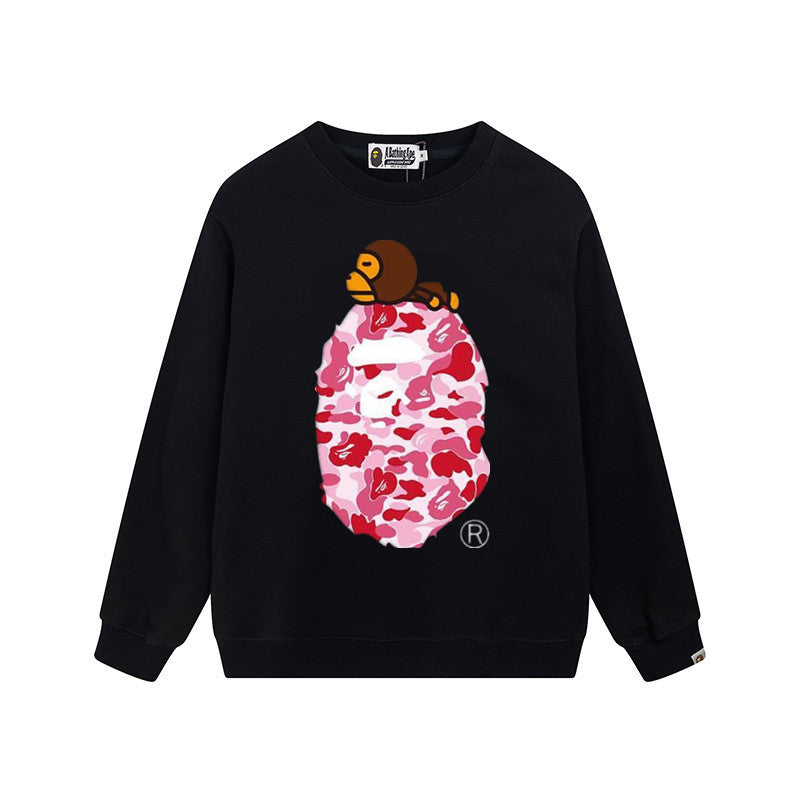 Bape Camo Ape Head Graphic Oversized Crewneck Streetwear Unisex