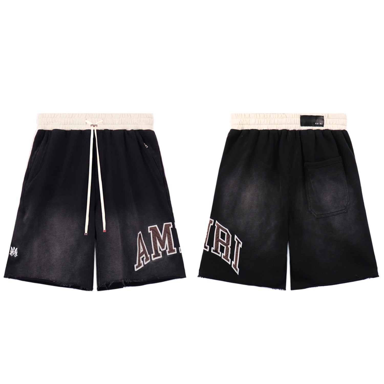 Amiri Gradient Letter Patch Loose Casual Shorts Unisex