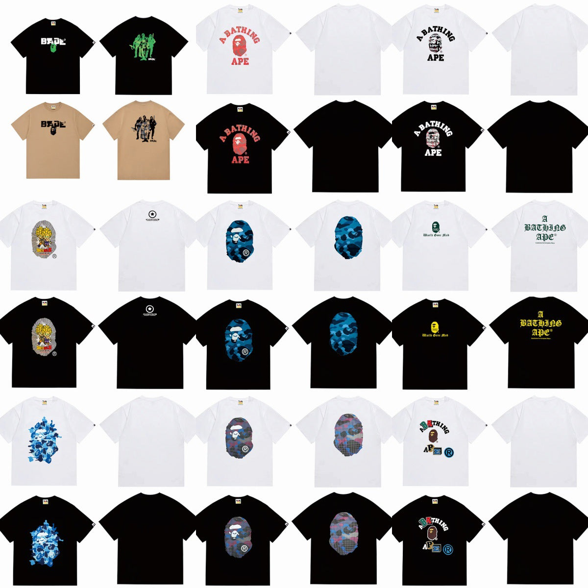 Bape Sakura Floral Graphic Oversized Tee Streetwear Unisex