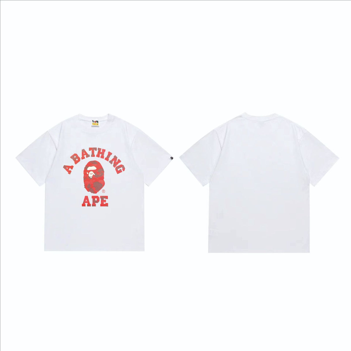 Bape Multi‑Ape‑Head Graphic Oversized Tee Streetwear Unisex