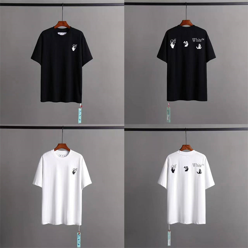 Off White Arrow Graphic Print Short Sleeve Tee Streetwear Unisex