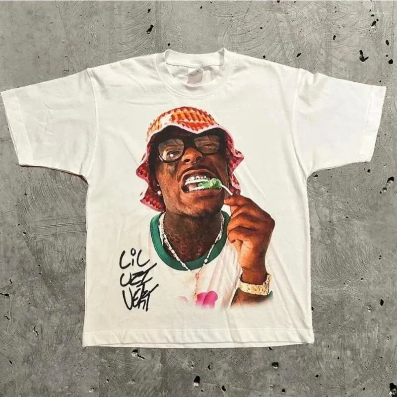 Vintage Hip Hop Rap Print Unisex Oversized Streetwear Cotton T-Shirt