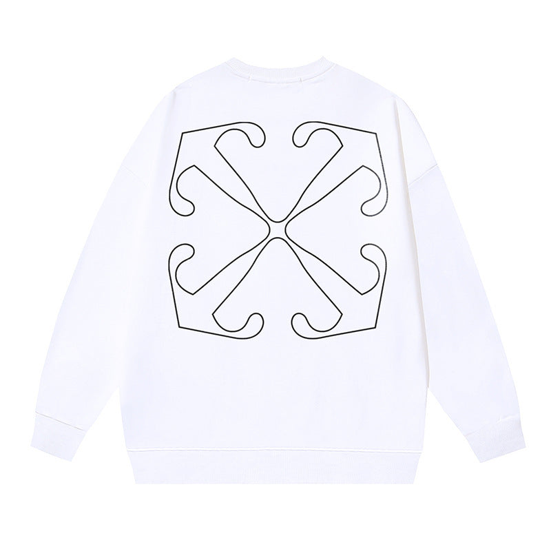 Off-White Multi Graphic Arrow Logo Unisex Crew Neck Sweatshirt