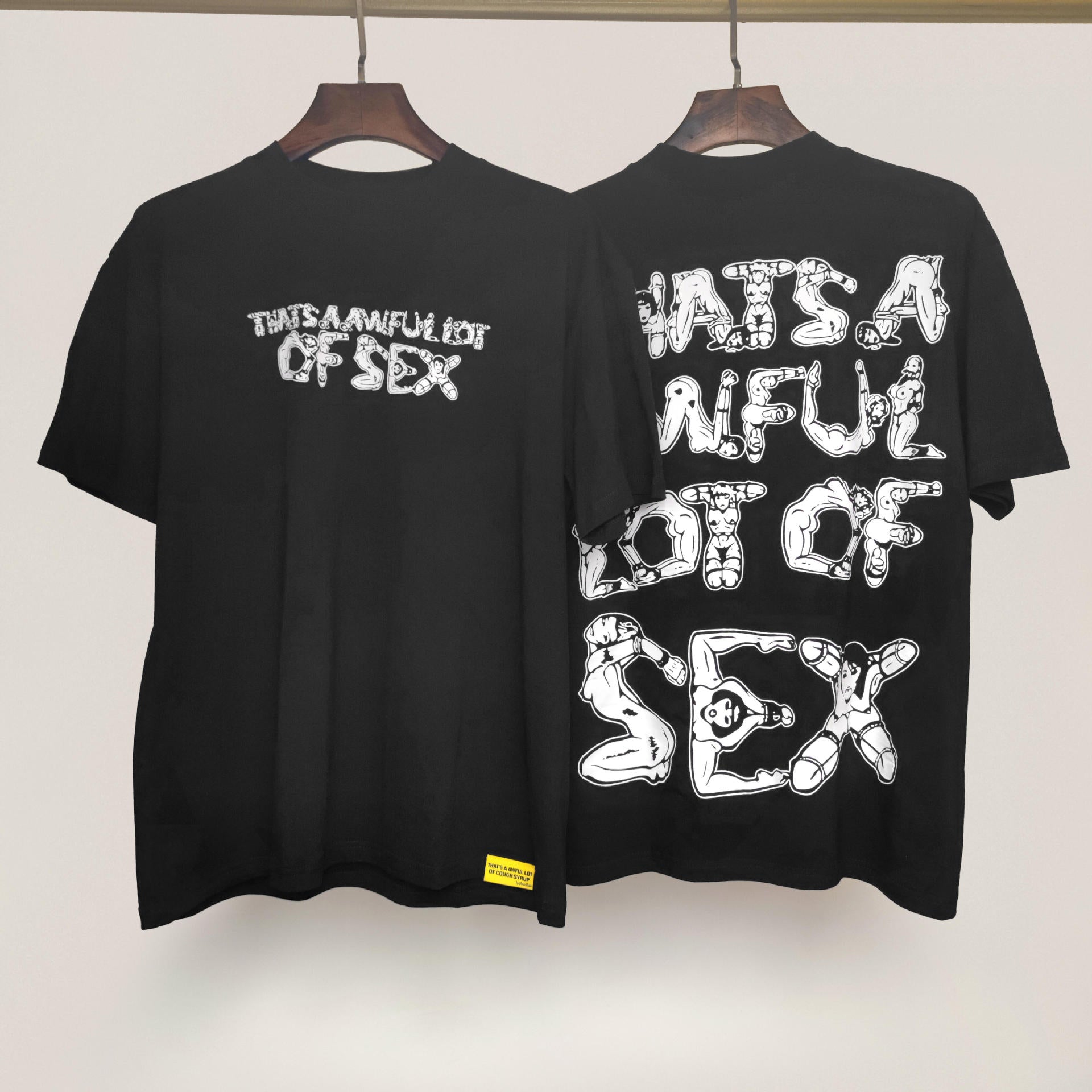 ALOCS Cough Syrup Letter Graphic Short Sleeve Tee Streetwear Unisex