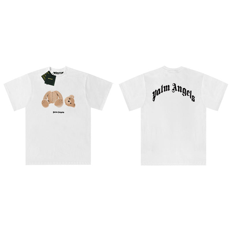Palm Angels Graphic Print Tee Loose Crew Neck Streetwear T-Shirt