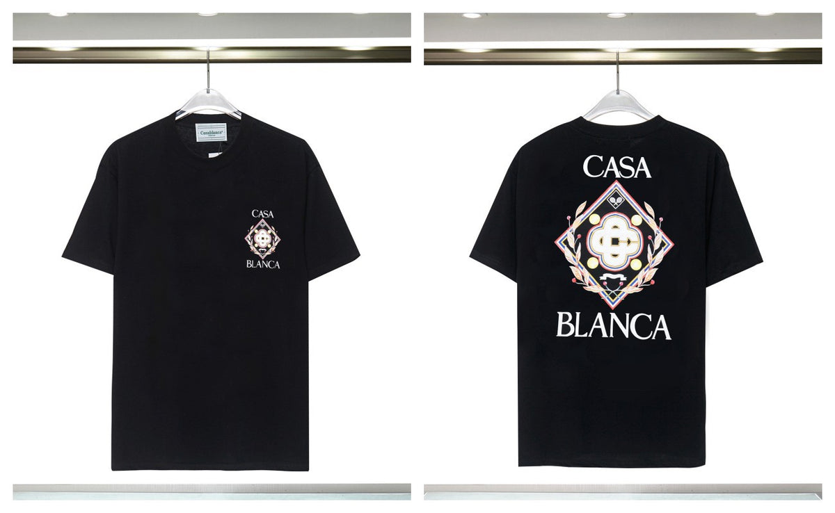 Casablanca Tennis Graphic T-Shirt Loose Oversized Short Sleeve Tee