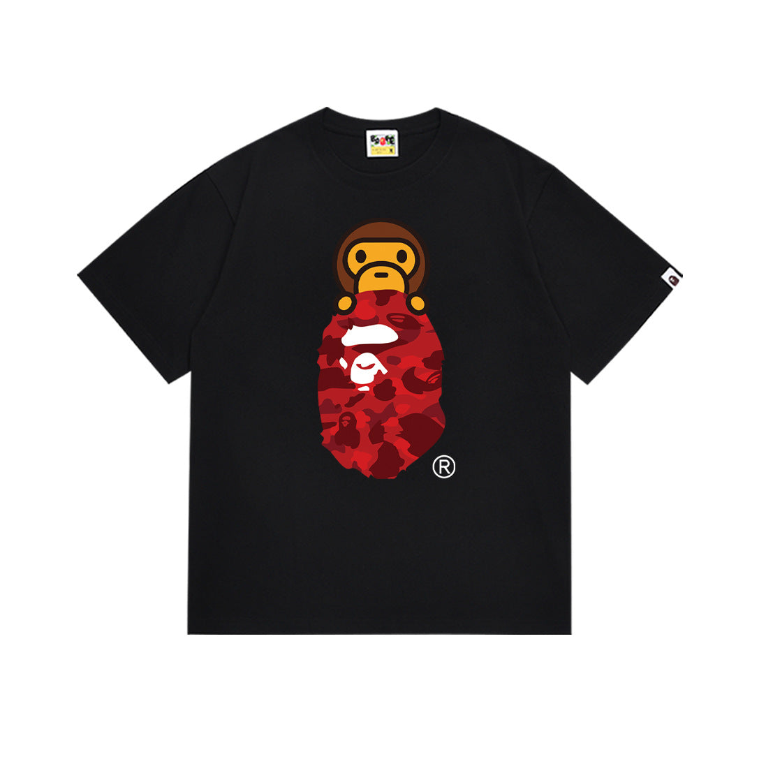 Bape Maneki Neko Ape Head Graphic Oversized Tee Streetwear Unisex