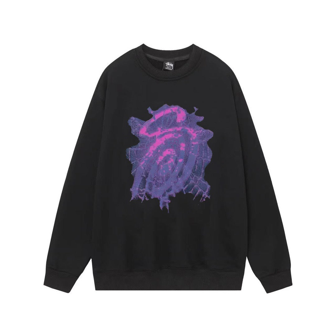 Stussy Graphic Crewneck Sweatshirt 8 Ball Dice Street Casual Pullover