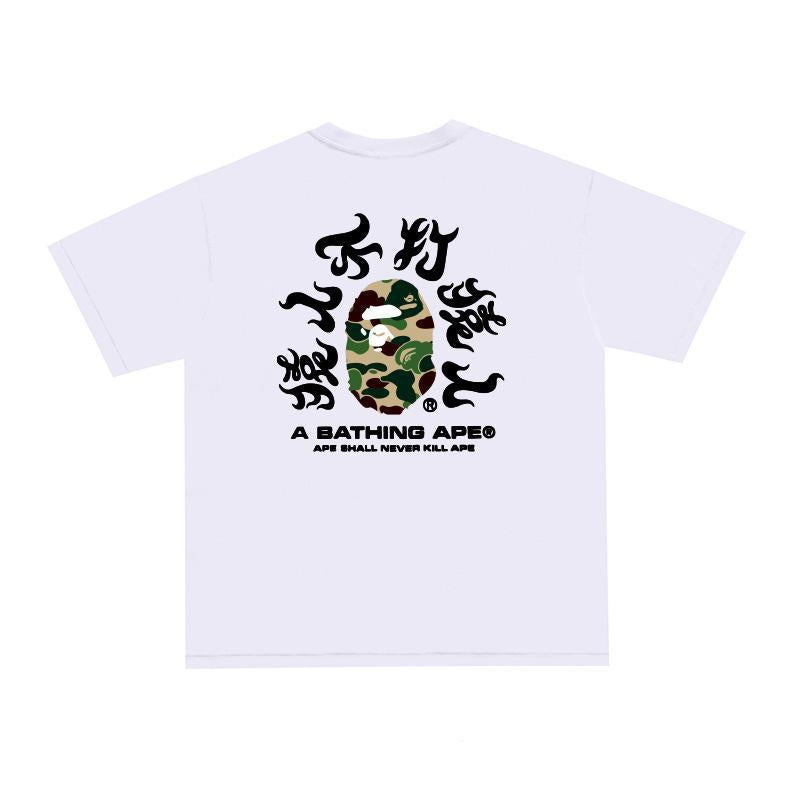 BAPE Ape Head Print Loose Unisex Streetwear T-Shirt