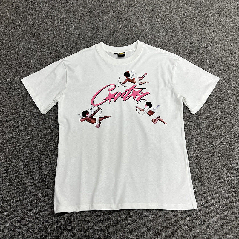 Corteiz Alcatraz Logo Letter Crew Neck Short Sleeve T‑Shirt Unisex