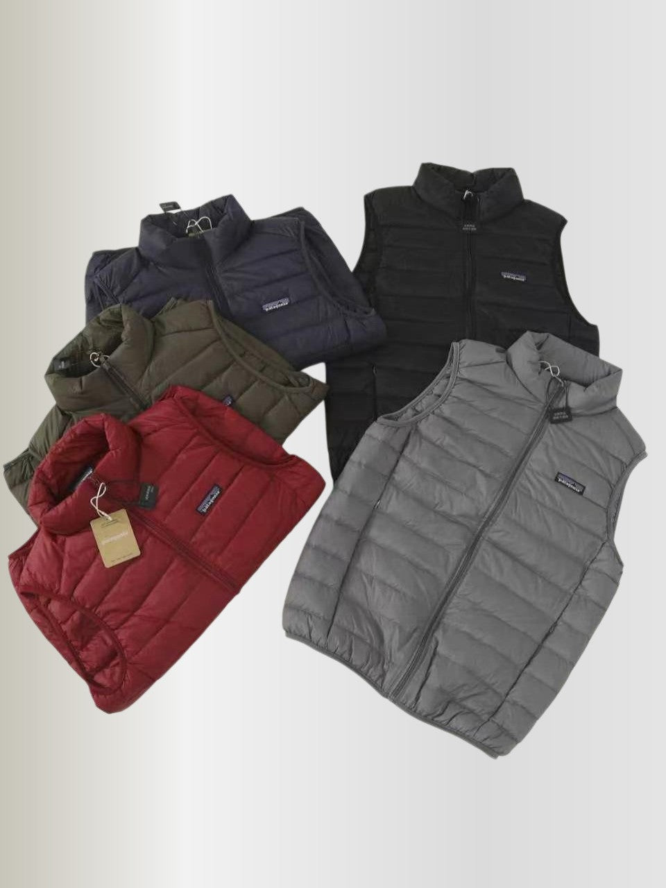 Patagonia Packable Down Vest Stand Collar Zip Outdoor Warm Gilet